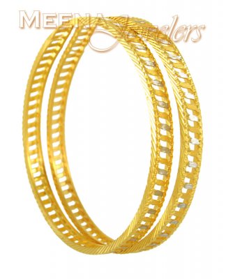 22Kt Gold Two Tone Bangles ( Two Tone Bangles )