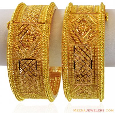 22K Bridal Gold Kadas (Pair) ( Kadas )