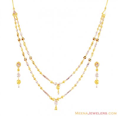 22K Gold Two Tone Layered Set ( Light Sets )