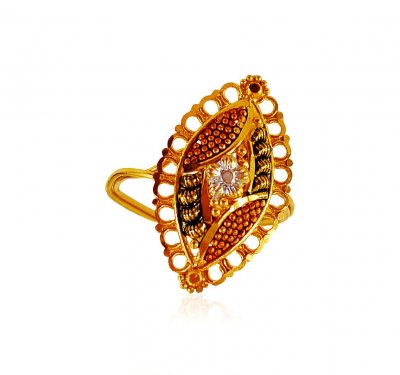 22K Gold Baby Girl Ring ( 22Kt Baby Rings )