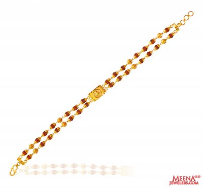 22 Karat Gold Rudrakhs Bracelet ( Men`s Bracelets )