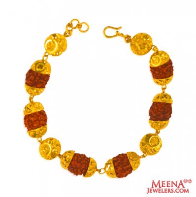 22 Karat Gold Rudraksh Bracelet ( Men`s Bracelets )