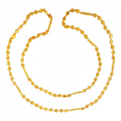 22kt Yellow Gold Beaded Balls chain ( 22Kt Long Chains (Ladies) )