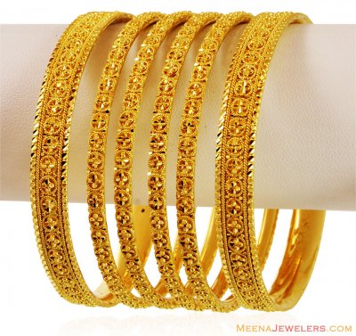 Designer Filigree Bangles(6 pcs)  ( Set of Bangles )