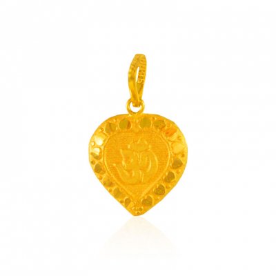 Holy OM Pendant (22 Karat) ( Om Pendants )