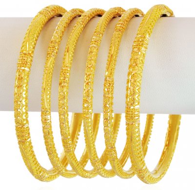 22K Beautiful Bangles Set (6 PCs) ( Set of Bangles )