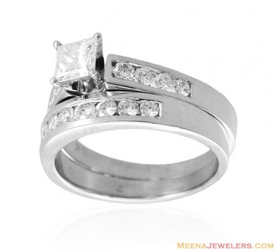 18Kt White Gold Engagement Ring ( Diamond Rings )