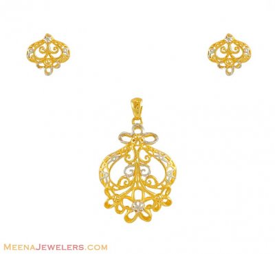 Fancy 2 Tone Pendant Set ( Fancy Pendant Set )