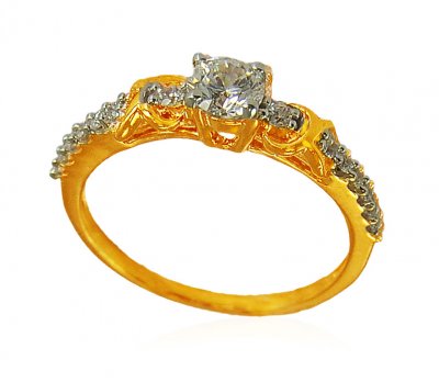 22k Gold Designer Ring  ( Ladies Signity Rings )