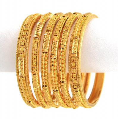 Gold Bangle (Set of 6) ( Set of Bangles )