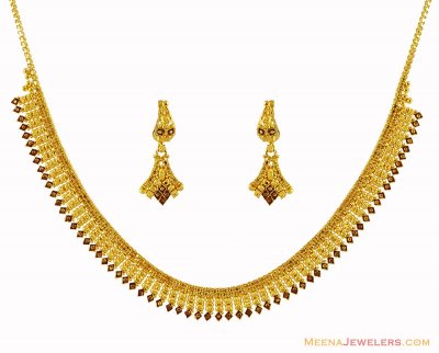 22k Gold Necklace Set ( Light Sets )