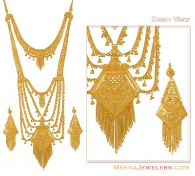 Indian Bridal Necklace Set (Rani Haar) ( Bridal Necklace Sets )