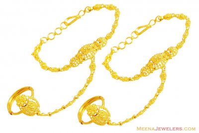 Kids Bracelet (22K Gold) 1 pair ( 22Kt Baby Bracelets )