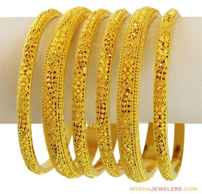 22k Traditional Bangles Set (2 pcs) ( Set of Bangles )