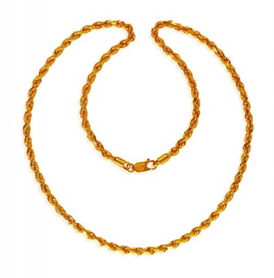 22 Kt Gold Mens Chain (22 Inch) ( Men`s Gold Chains )