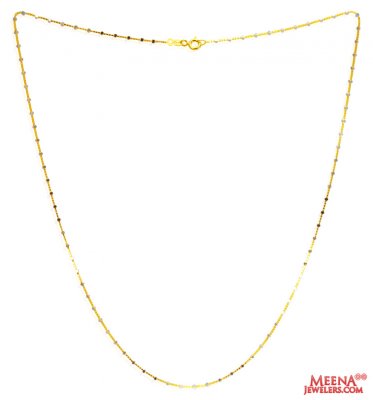 22Kt Gold Two Tone Fancy Chain ( 22Kt Gold Fancy Chains )