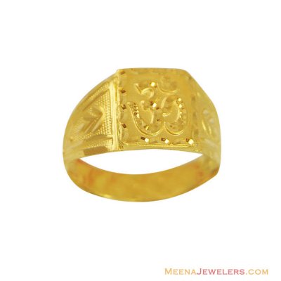 22k Gold Holy Om Ring ( Religious Rings )