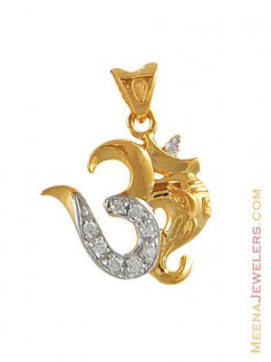 22Kt Two tone Om Pendant ( Om Pendants )