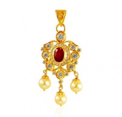 22K Gold Designer Pendant ( Fancy Pendants )