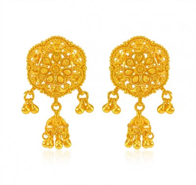 22K Gold Fancy Earrings ( 22Kt Gold Fancy Earrings )