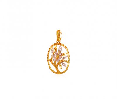 Gold Fancy Floral Pendant ( Fancy Pendants )