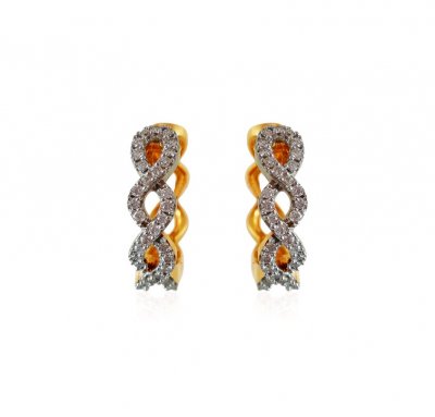 18karat Gold Diamond Earring ( Diamond Earrings )