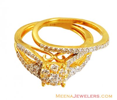22k Signity Engagement Ring ( Ladies Signity Rings )