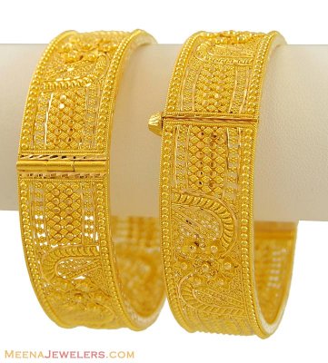 22K Yellow Gold Kadas(2 pcs) ( Kadas )