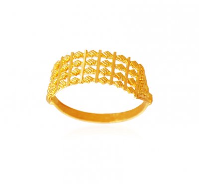 22K Gold Filigree Ring  ( Ladies Gold Ring )