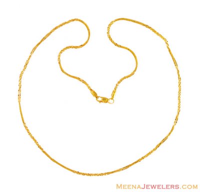 22K Gold Fancy Chain ( Plain Gold Chains )