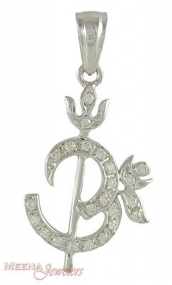 18K Om Pendant with Trishul ( Om Pendants )