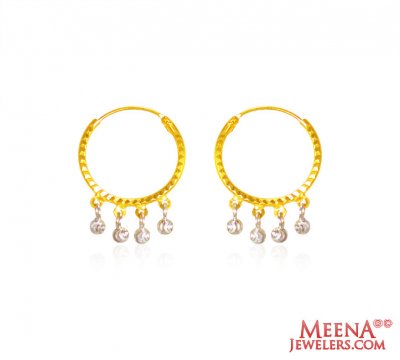 Hoop Earrings 22 Kt Gold ( Hoop Earrings )