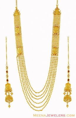 22K Gold Temple Jewelry  ( 22 Kt Gold Sets )