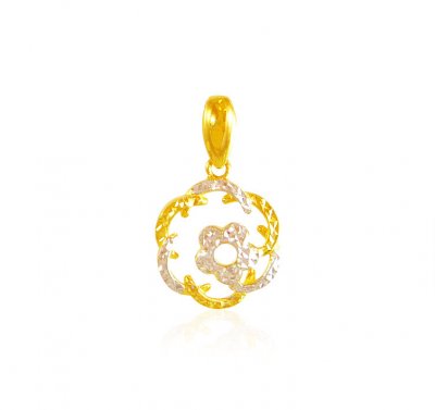 22Kt Gold Two Tone Pendant ( Fancy Pendants )