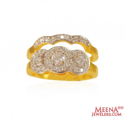 22k  Gold Ring with Bands ( Ladies Signity Rings )