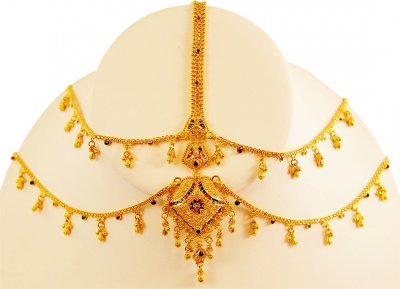 Meenakari Matha Patti 22K Gold ( Gold Tikka )