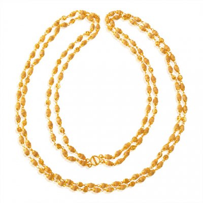 22K Gold White Tulsi Mala ( 22Kt Long Chains (Ladies) )