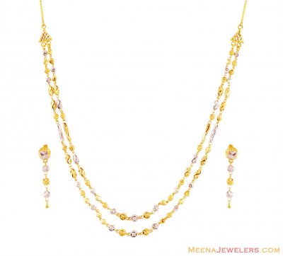 22K Fancy Layered Necklace Set ( Light Sets )