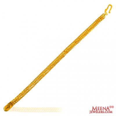 22kt Gold Mens Mountain Bracelet  ( Men`s Bracelets )