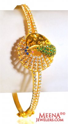 22k Signity Peacock Bangle ( Stone Bangles )