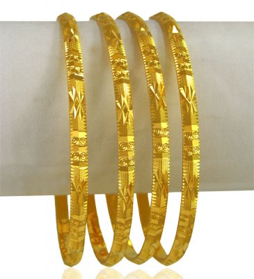 22 kt Gold Bangles ( 4pcs ) ( Gold Bangles )