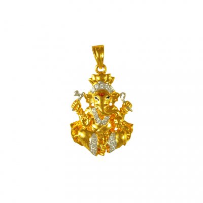 Ganesh Pendant (22K Gold) ( Ganesh, Laxmi and other God Pendants )