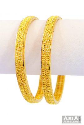  22k Filigree Bangles(2 Pcs) ( Gold Bangles )