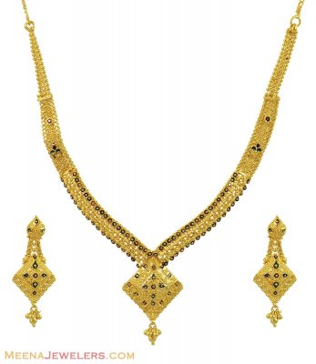 Gold Meenakari Set ( 22 Kt Gold Sets )