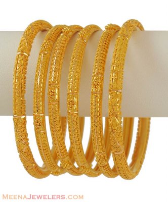 22K Gold Bangles Set ( Set of Bangles )