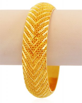 Designer 22k Gold Cutwork Wide Kada ( Kadas )