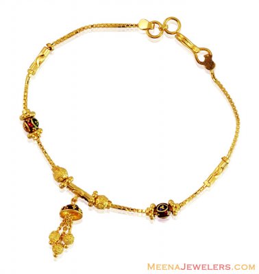 22K Gold Meenakari Bracelet ( Ladies Bracelets )
