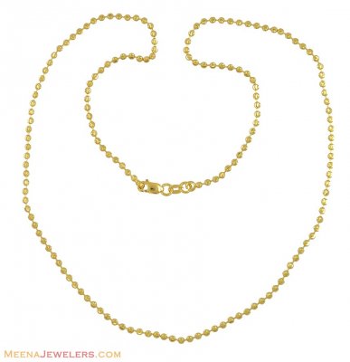 22K Ball Chain (18 inch) ( 22Kt Gold Fancy Chains )