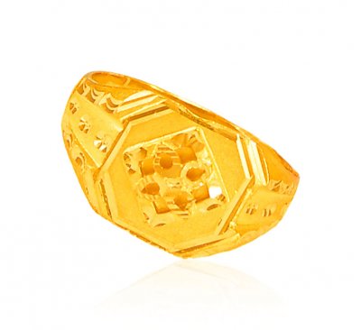 22   Kt Gold Mens Ring ( Mens Gold Ring )