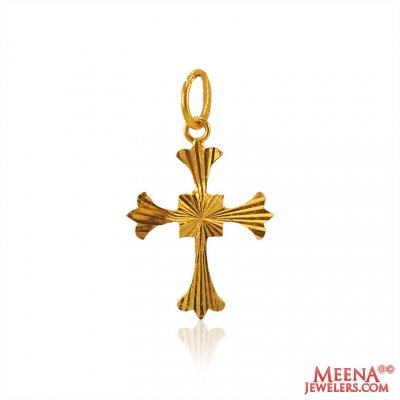 22 Karat Gold Cross  Pendant  ( Jesus Cross Pendants )